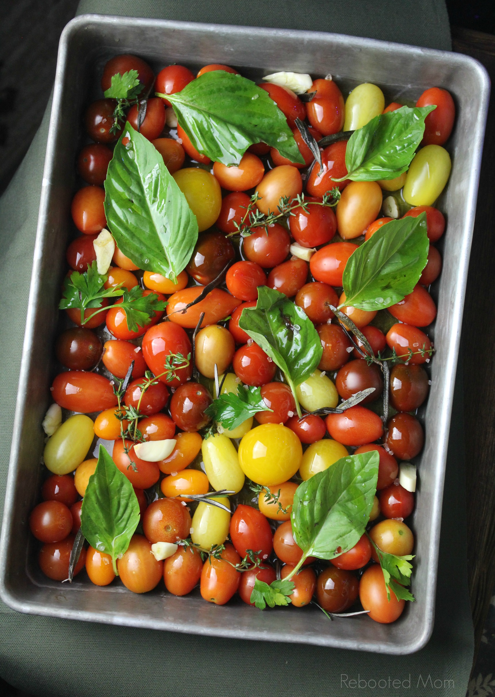 Cherry tomatoes with herbs