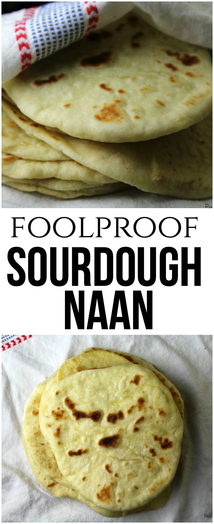 Foolproof Sourdough Naan that comes together easily with a few simple ingredients and an active sourdough starter for naan that's soft and full of flavor!  #sourdough #naan #homemade 