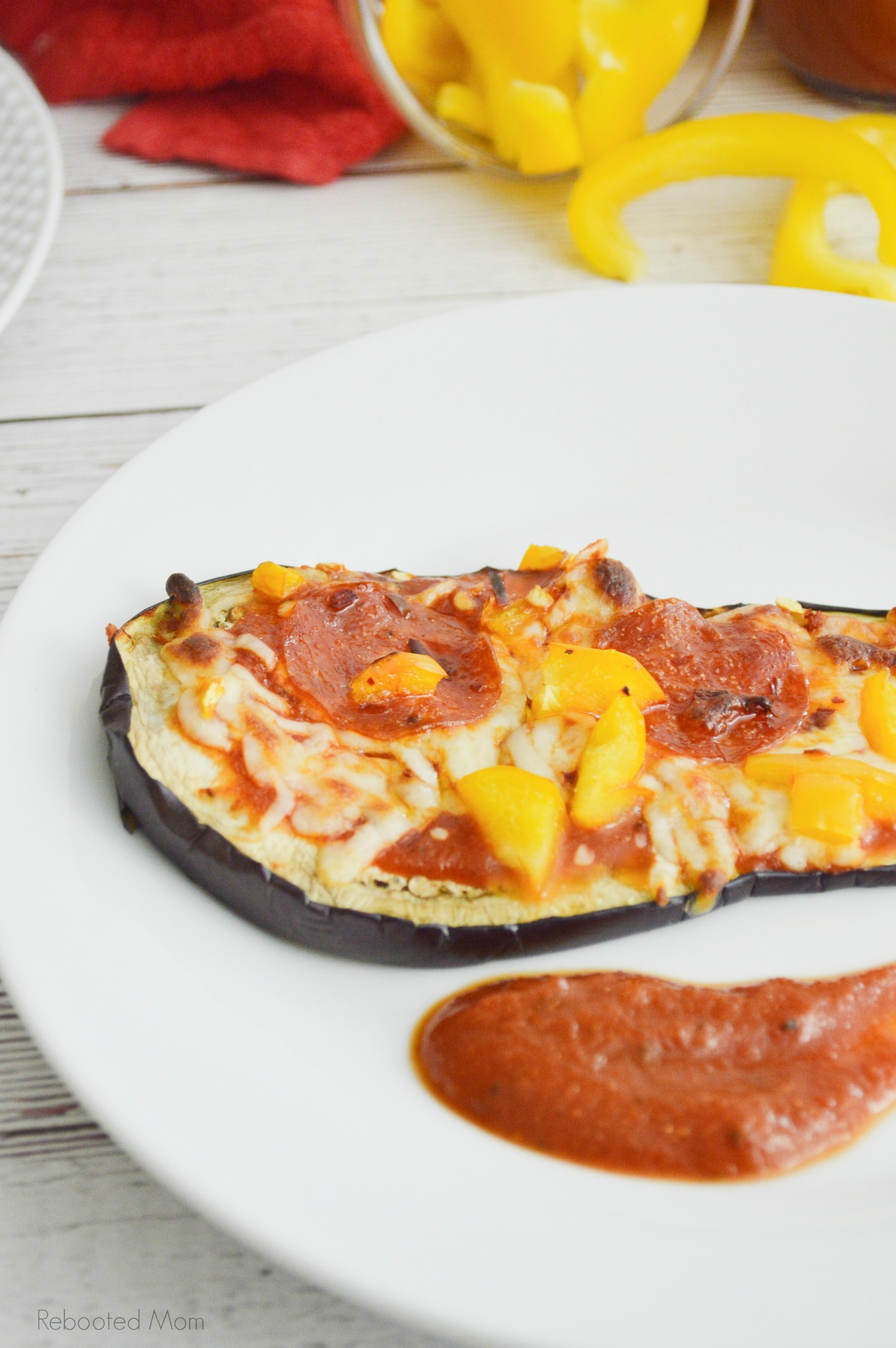 Air Fryer Eggplant Pizza Slices