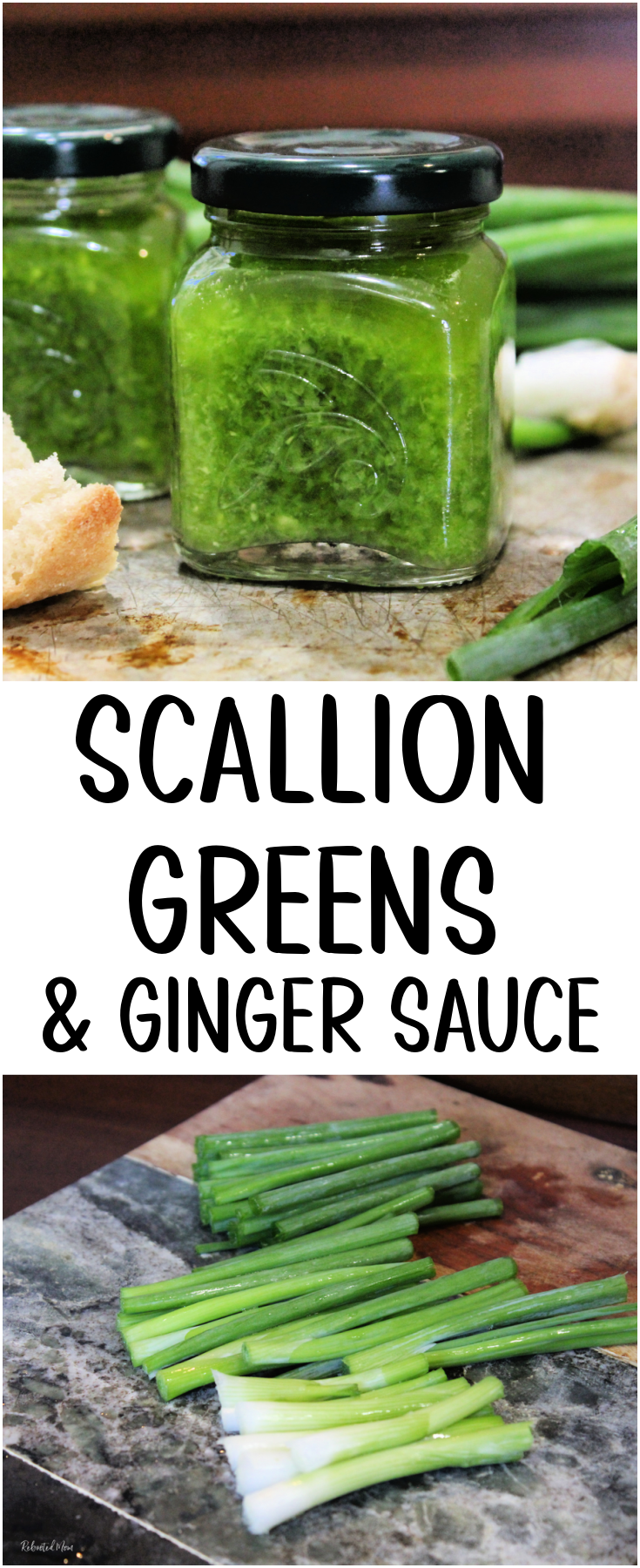 Use up an abundance of scallion greens! This Scallion Greens and Ginger Sauce comes together quickly for a bright, herby sauce that works spectacular on seafood, chicken, rice or as a dip for bread!
