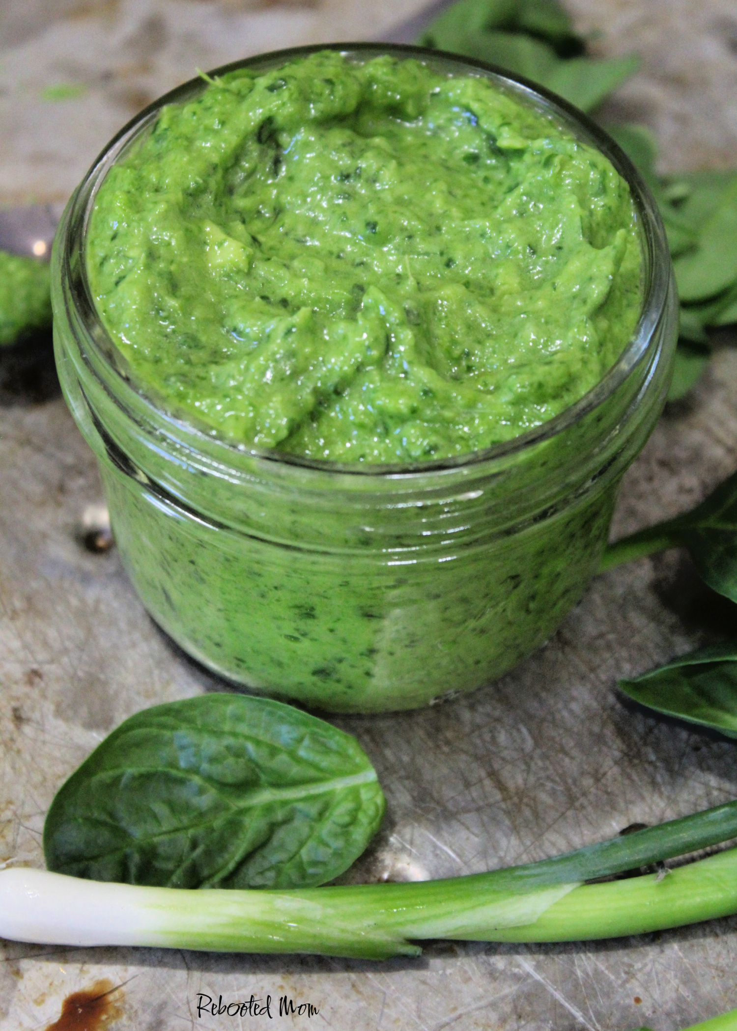 Ginger Scallion Pesto combines flavorful scallions with fresh ginger in a pesto that's a twist on traditional pesto varieties - perfect as a topper for steak or chicken!