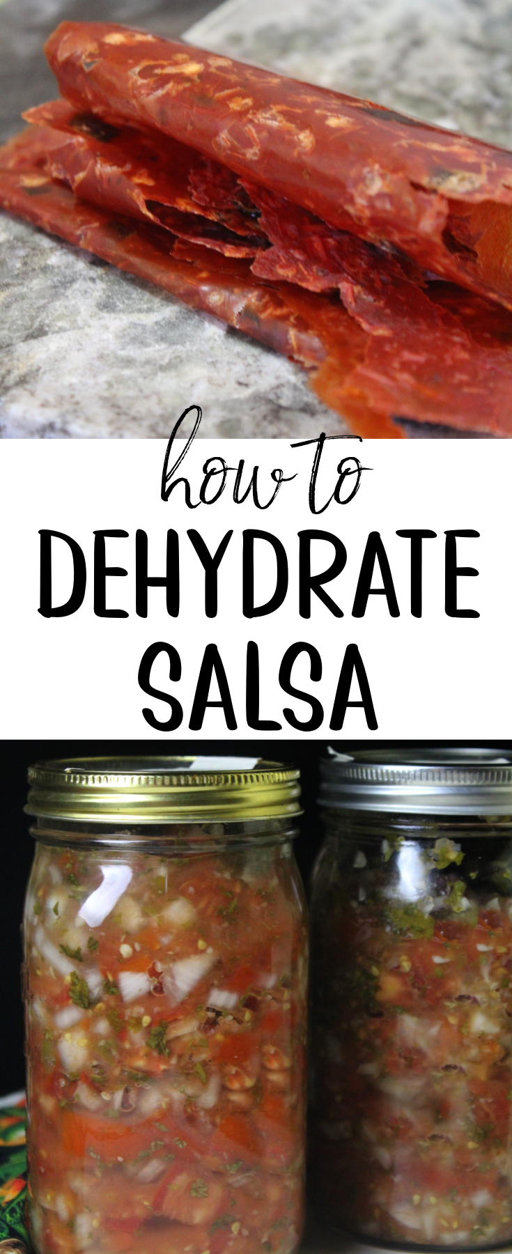Step-by-step directions to help you learn how to dehydrate salsa to prep your pantry or, to enjoy on your next hike out on the trail.  Dehydrated salsa makes great trail food!