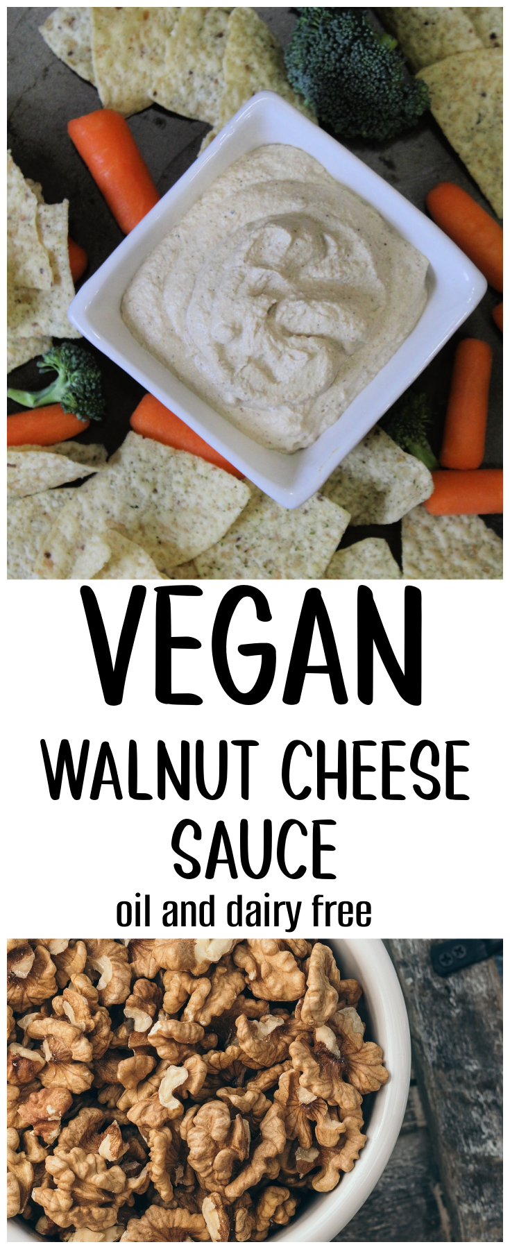 This Vegan Walnut Cheese Sauce is made in 5 minutes or less with just 5 simple ingredients - oil and dairy free!