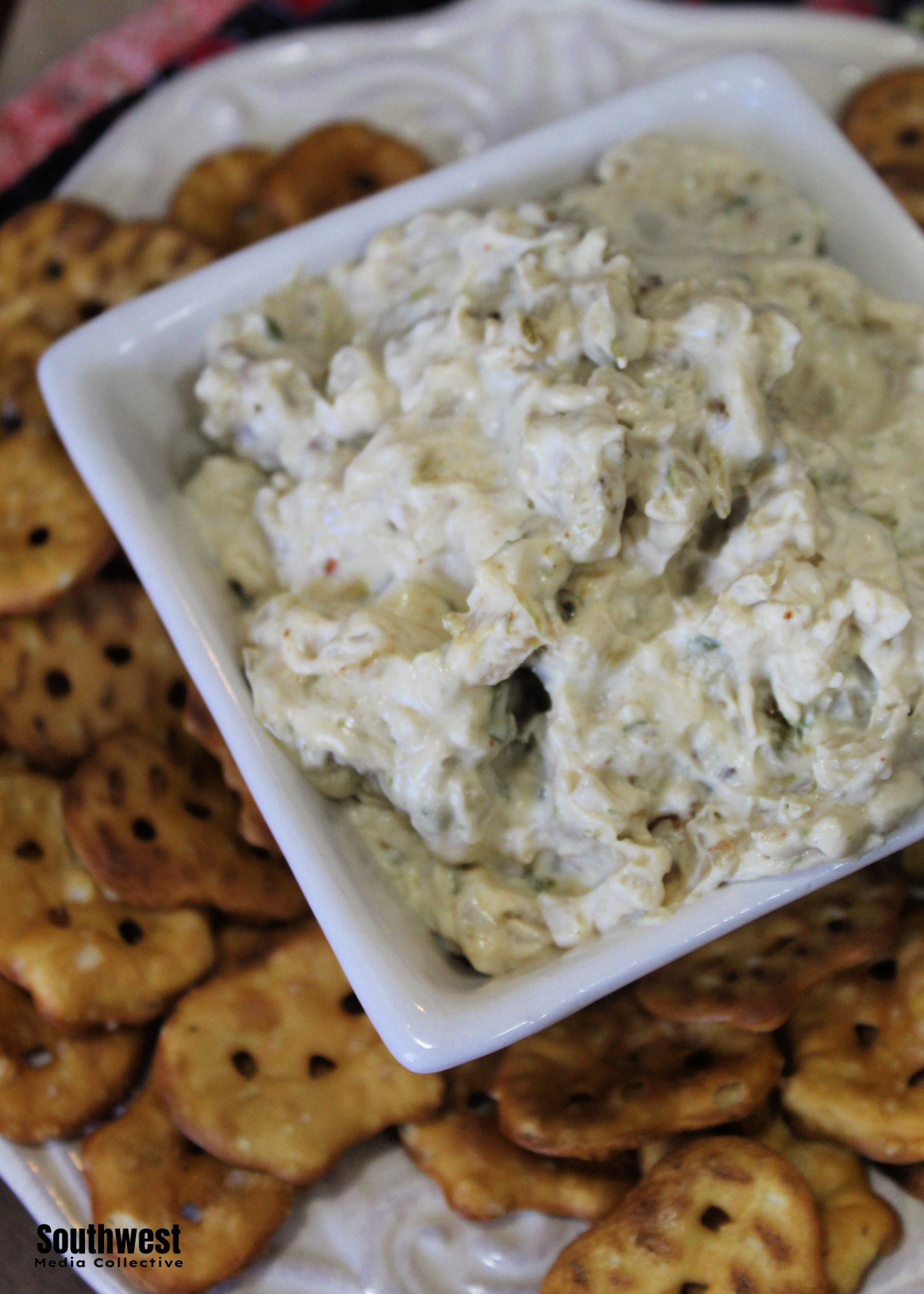 Just a handful of ingredients and this simple yet delicious Water Chestnut Dip comes together quickly and easily - perfect on crackers, or as a side to a cheeseboard!