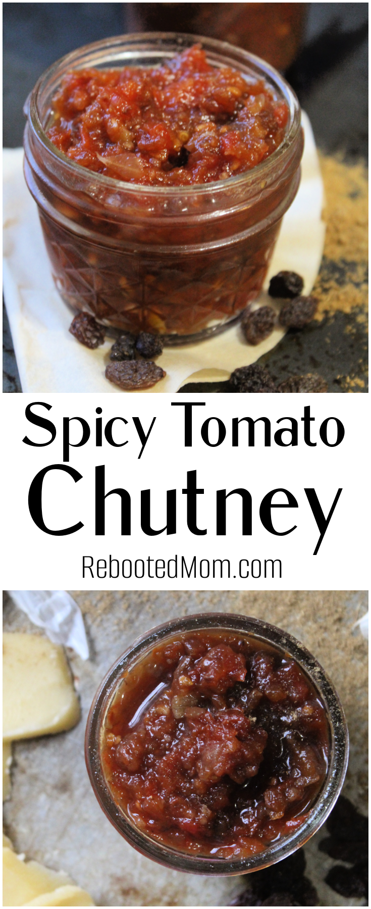 Easy and delicious Tomato Chutney recipe - the perfect way to use an abundance of garden tomatoes in a hurry and perfect condiment on meat, veggies, eggs and more! You will NEVER want to run out!