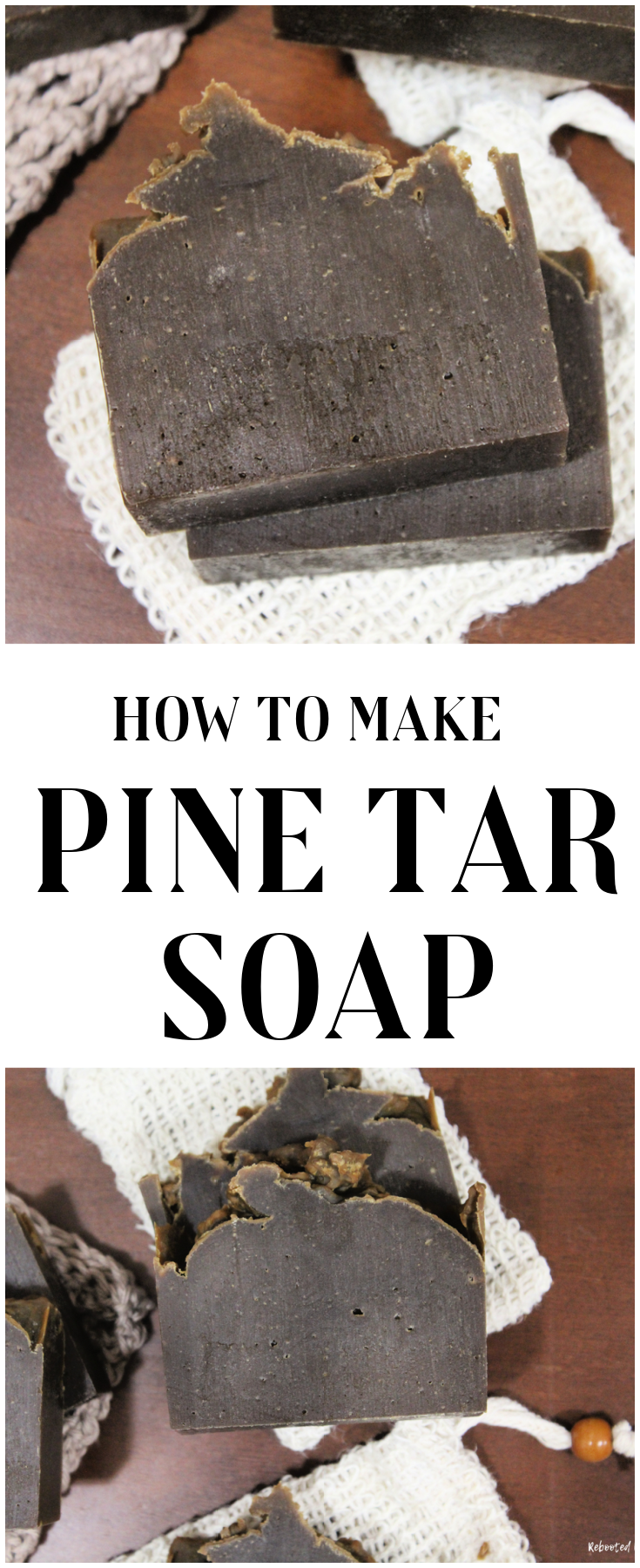 Pine Tar Soap made with Lard - this soap is great for supporting dry, problem skin and conditions such as eczema, psoriasis, dryness and other minor skin irritations.