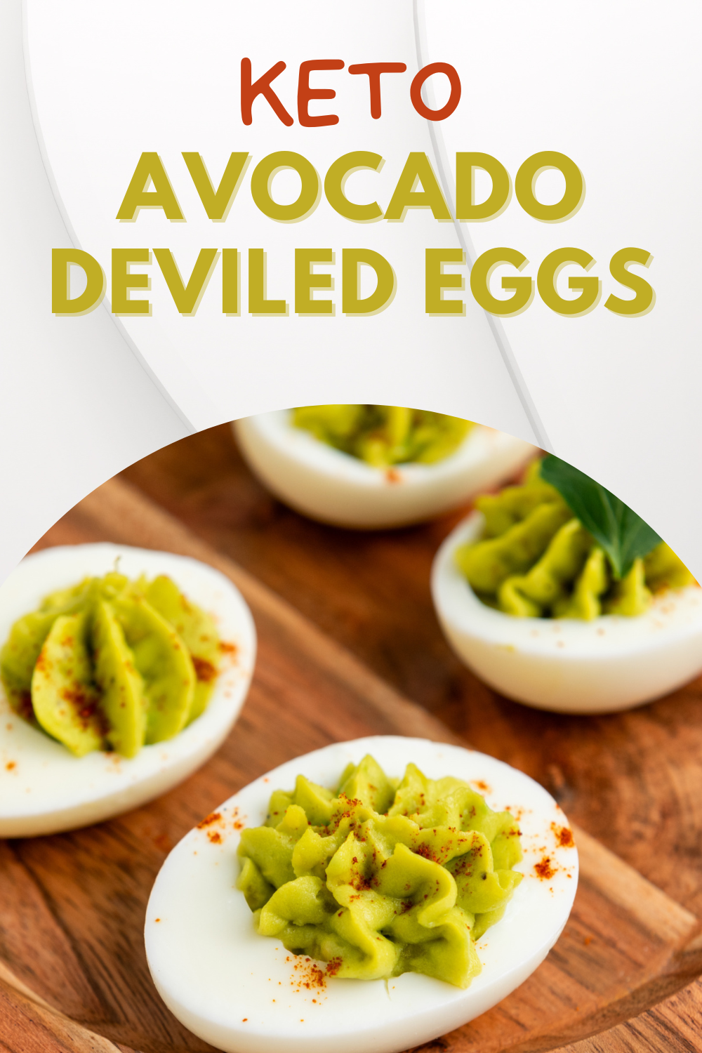 These Keto Avocado Deviled Eggs are a beautiful twist on a classic appetizer ~ brought together with just a few simple ingredients, while being keto-friendly and low-carb!