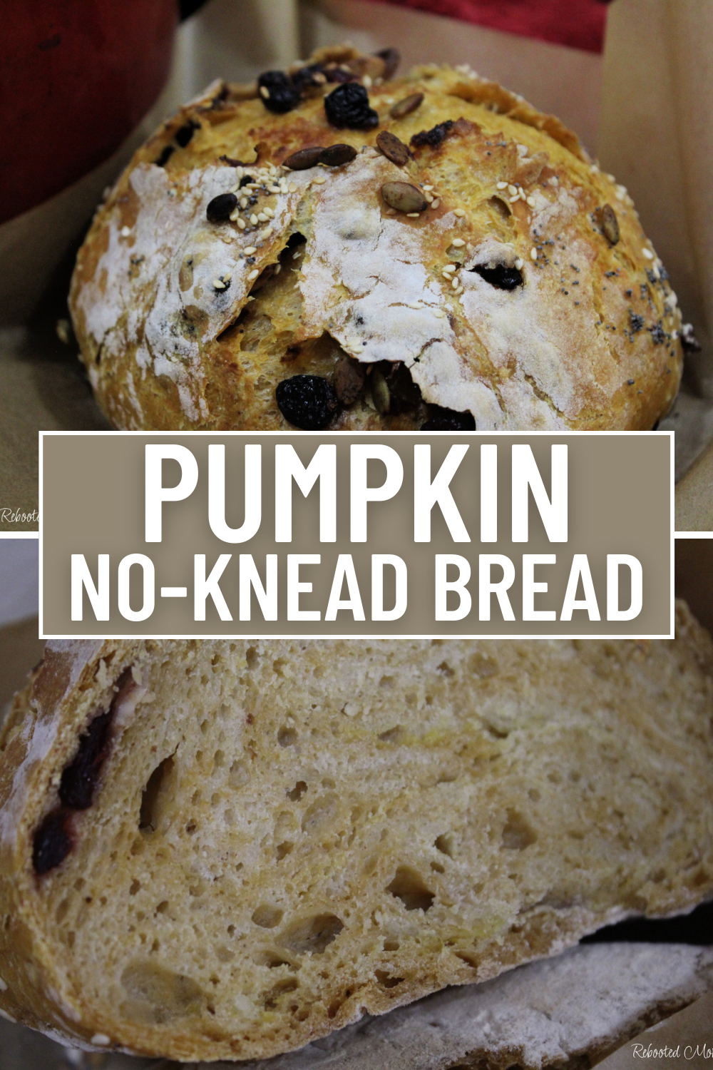Easy No-Knead Pumpkin Bread