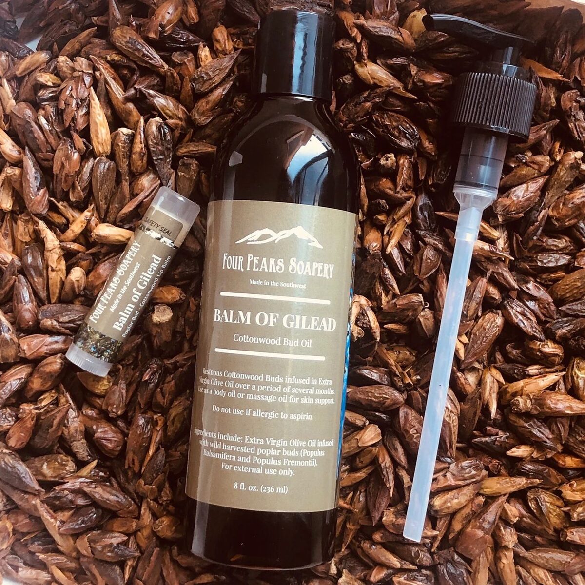 Balm of Gilead Cottonwood Bud Oil | Herbal Skin Support, Massage Oil (8 oz)